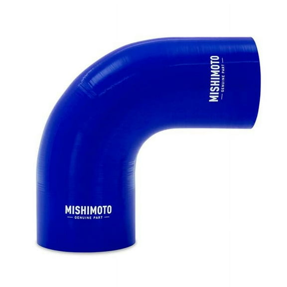 Mishimoto MMCP-R90-3040BL 90-Degree Silicone Transition Coupler, 3.00" to 4.00", Blue