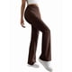 thumbnail image 2 of Pantalones Anchos de Pierna para Mujer, de Cintura Alta, para Estar en Casa, con Cintura Elástica, para Otoño e Invierno, Informales, de Punto Marrón L, 2 of 9