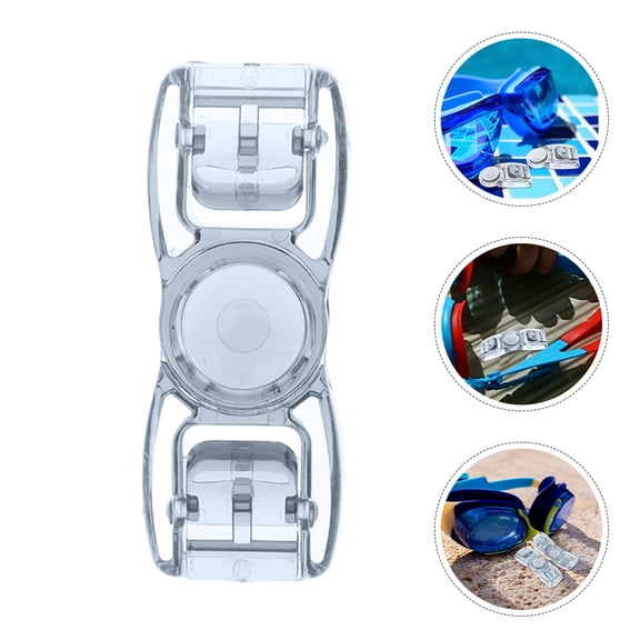 KONTONTY 4pcs Swimming Goggles Strap Buckle Replacement Clip Fastener Clips For Competitive Swim Prevents Strap Loosening Swimming Accessory