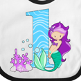 thumbnail image 4 of Inktastic First Birthday Mermaid Girls Baby Bib, 4 of 4