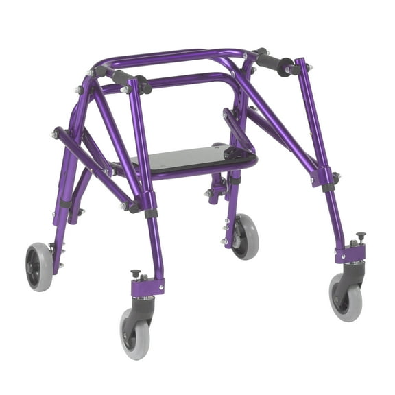 Inspired by Drive Nimbo 2G Lightweight Posterior Walker with Seat, Small, Wizard Purple
