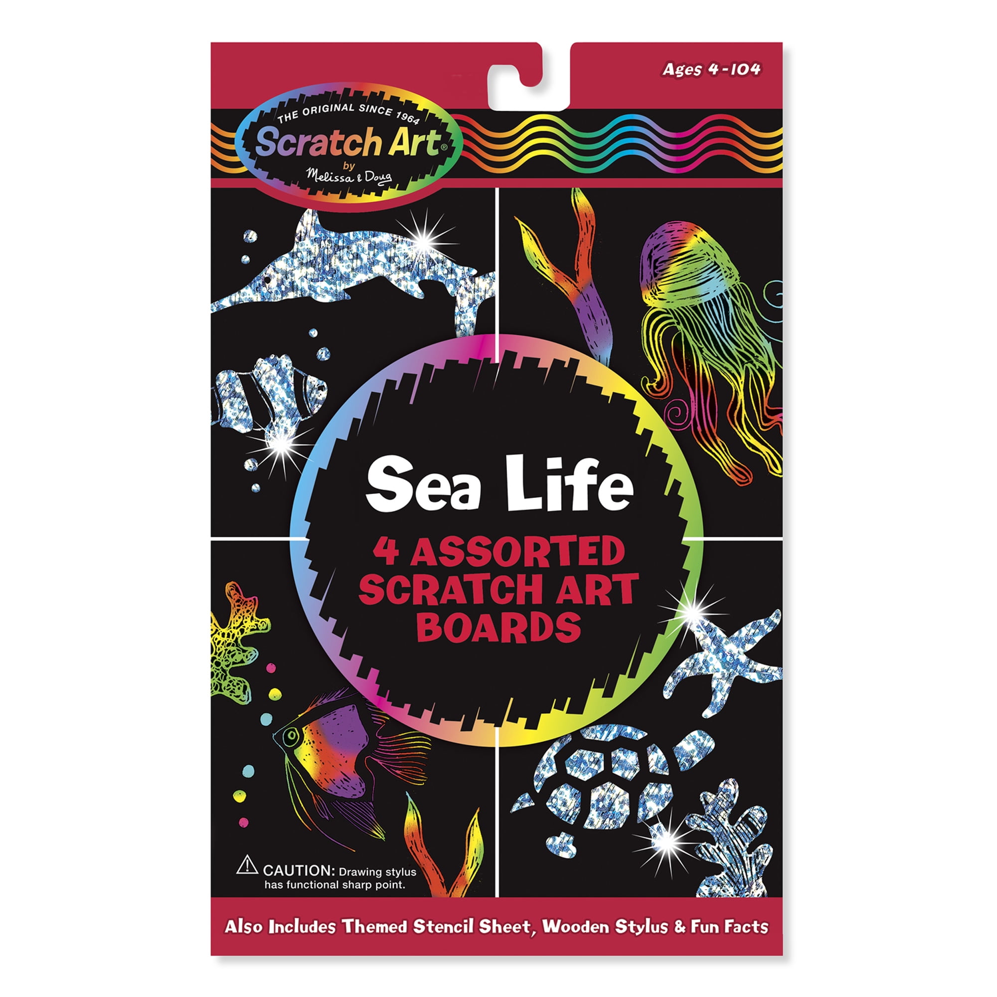 Melissa and Doug Scratch Art® Sea Life Pack 15918 NEW! 