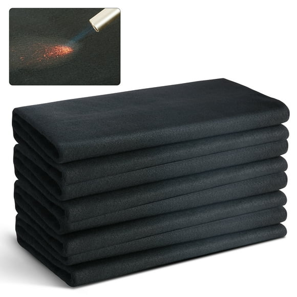 VEVOR Carbon Felt Welding Blanket 4 Pack, 37" x 36" Flame Retardant Welding Blanket, Up To 1800°F Heat Resistant Blanket Set
