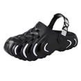 thumbnail image 5 of Rokment Women's Men's Clog Sandals with Adjustable Back Strap Breathable Hollow out EVA Non Slip Closed Toe Waterproof Garden Beach Pool Walking Water Shoes Black Size 5.5, 5 of 5