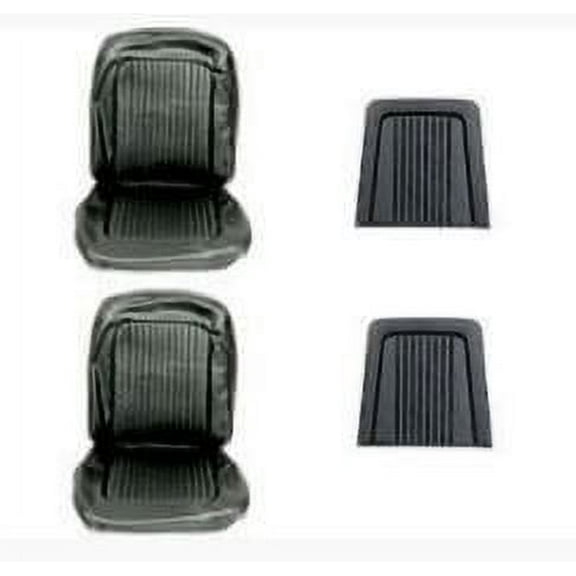 Scott Drake 68-S-BUCK-BK Front Bucket Standard Seat Upholstery - Black