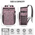 thumbnail image 3 of Travel Cooler Bag - Pink and Black Of Leopard Print Camping Beer Cooler Backpack with Bottle Opener- Waterproof Insulated Picnic Backpacks - Cooler Bag for Beach, 3 of 6