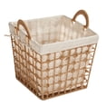 thumbnail image 4 of GOOHOCHY 1 cesta de tela tejida práctica para ropa sucia, cesta de lavandería duradera para el hogar., 4 of 7