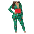 thumbnail image 1 of Ropa De Hogar Navideña Casual Para Mujer B Con Capucha Y Cre, 1 of 8