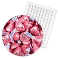 thumbnail image 5 of 90ct Pink Foil Kisses Milk Chocolate Candy Plus Exclusive Celebrate Kiss Stickers by Just Candy, 5 of 6