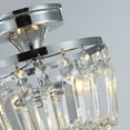 thumbnail image 3 of Aiwen Modern Crystal Chandelier Semi Flush Ceiling Lamp with 2 Lights Silver, 3 of 10
