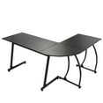 thumbnail image 5 of ZENY Home Office L-Shaped Computer Desk MDF Workstation - Black, 5 of 12