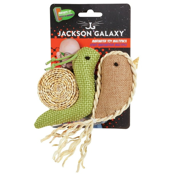 Petmate Jackson Galaxy Marinator Multipack Snail and Narwhal Toys for Cats