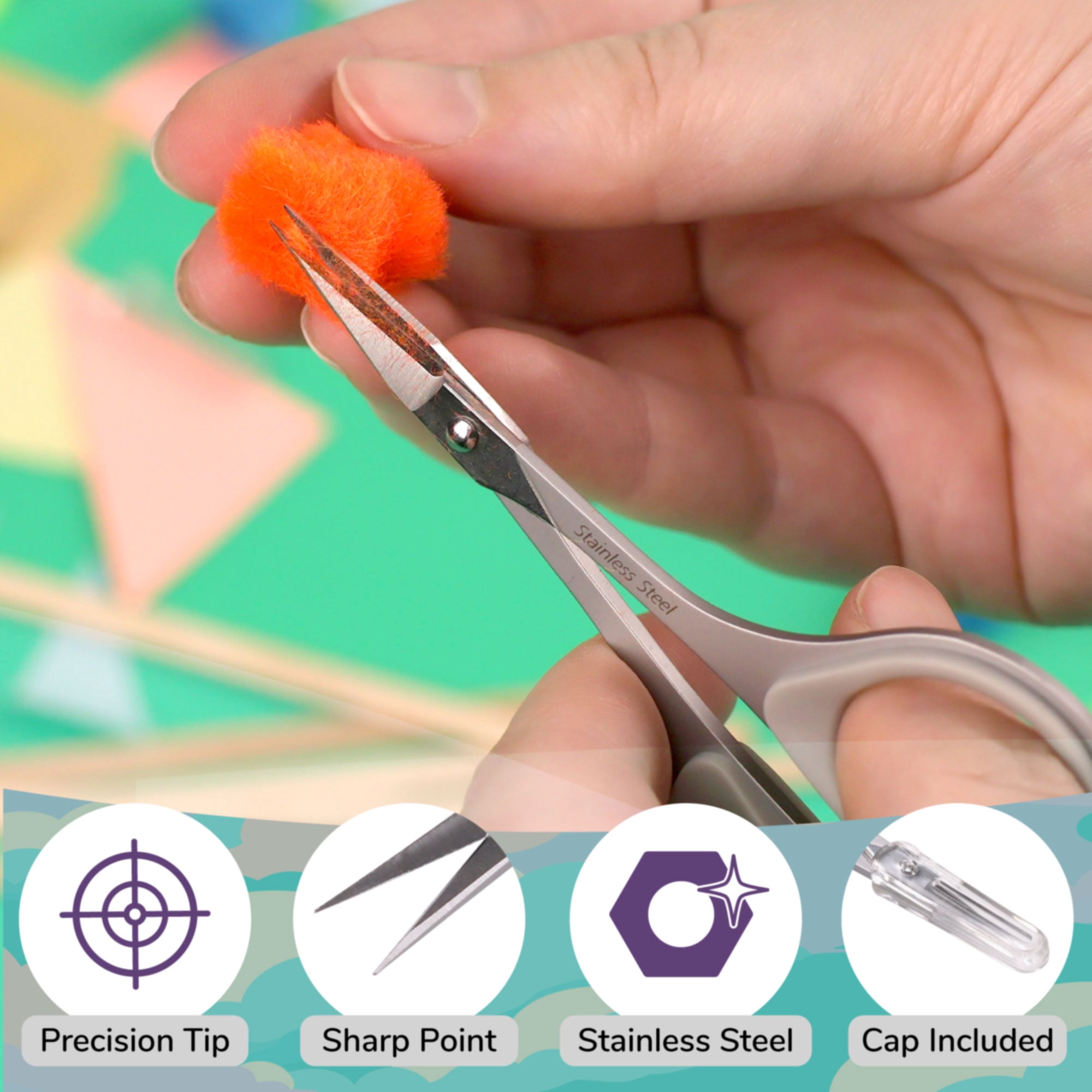 JubileeYarn Ergonomic Classic Embroidery Scissor - Grey - 10 Pairs