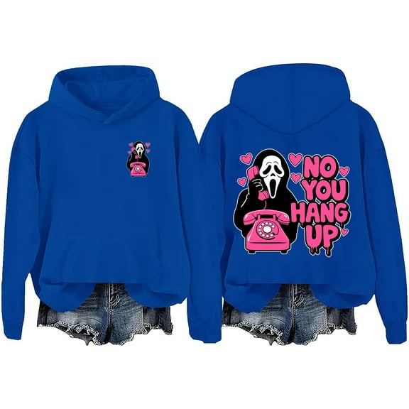 No You Hang Up Sweatshirt No You Hang Up Ghostface Hoodie Funny Halloween Scream Hoodie