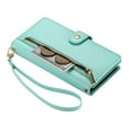thumbnail image 5 of For Samsung Galaxy S26 Ultra 5G 6.9-inch Wallet Case for Women Men Multi-Card Slots Zipper Pocket Lanyard Strap Wristlet Leather Phone Case,Green,For Galaxy S26 Ultra 5G, 5 of 7