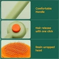 thumbnail image 3 of 2 Pcs Cat Brush with Release Button, Pet Brush, Self-Cleaning Brush with One Click, Grooming Brush for Cat Dog  (Pink+Green), 3 of 7