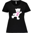 thumbnail image 3 of Inktastic Cute Polar Bear, White Bear, Ice Skating Bear Women's Plus Size T-Shirt, 3 of 5