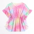 thumbnail image 4 of NAISIBABY Girls Swimsuit Cover Up Size 6, Sun Protection Summer Beach Ruffles Prints Sports Smock Bathing Suit (4-7T), 4 of 6
