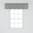 thumbnail image 2 of Ambesonne Black and White Window Valance, Stripes Pattern, 54" X 12", Black White, 2 of 3