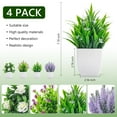 thumbnail image 2 of Tripumer 4pack Artificial Greenery with White Planter Mini Simulation Potted Plant Fake Eucalyptus Leaf Greenery for Desktop Home Office Bathroom Dining Table Farmhouse Decoration, 2 of 8