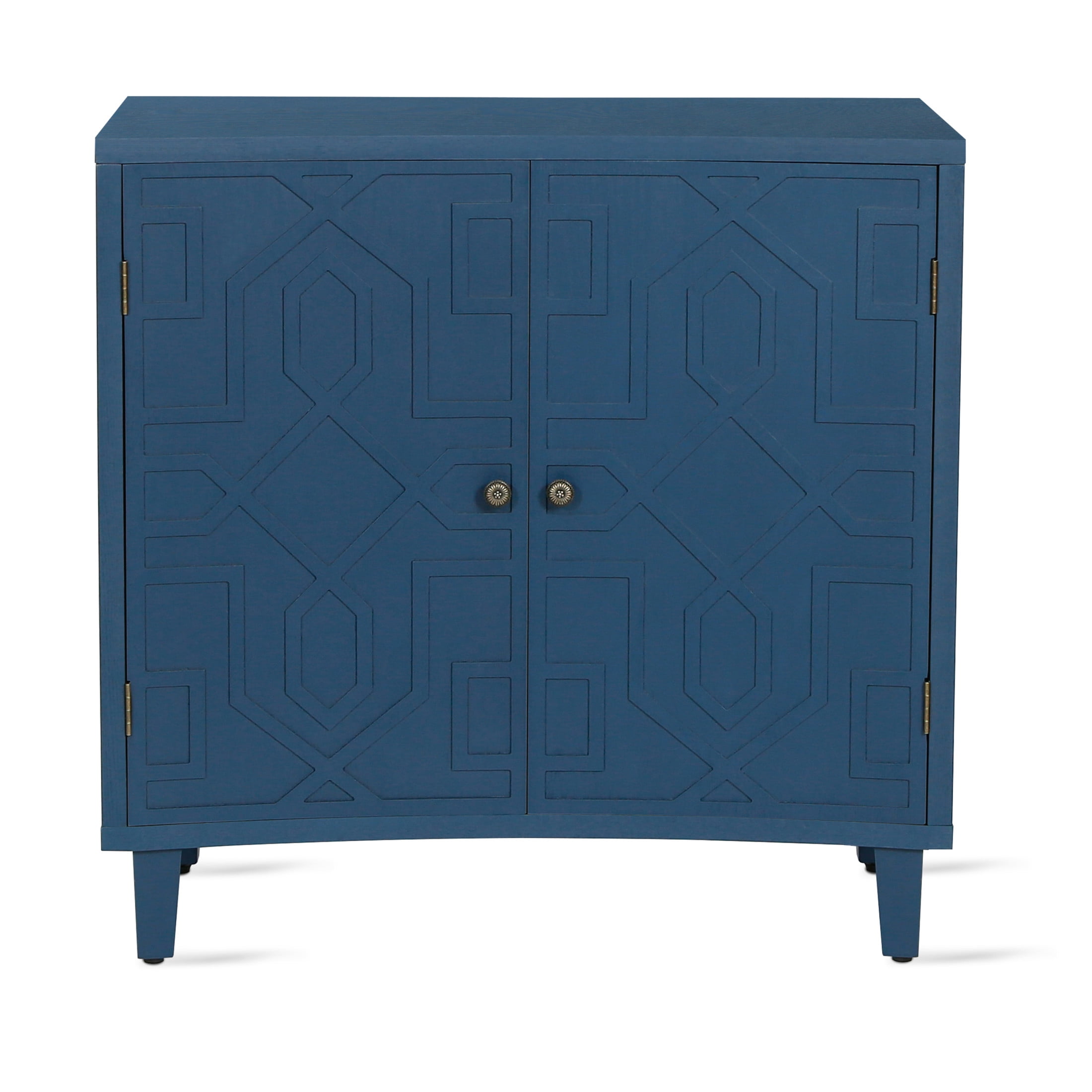 ブルーブルー　アピアナイト Christopher Knight Home Modern Moroccan Accent Cabinet, Geometric