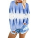 thumbnail image 1 of Sudadera de manga larga para mujer Colorblock Tie Dye Printed Pullover Tops Fokelyi WMPH-1197-55, 1 of 6