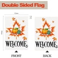 thumbnail image 3 of Fall Welcome Garden Flag Pumpkin Maple Leaf Autumn Burlap 12x18 Inch Vertical Double Sided Small Outside Yard Party Decoration, 3 of 6