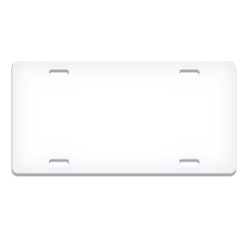 026 6"x12" Sublimation Gloss White Aluminum License Plate/Car Tag Blanks, 10pcs 