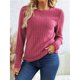 thumbnail image 5 of Camisas de Larga para Mujer, Tops de Moda de Otoño, Suéteres Elegantes de Cuello Redondo, Túnicas, Ropa de Invierno, Conjuntos Casuales Rojo Rosa M, 5 of 8