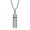 Silver, variant on Clear Tube Vial Pendant Perfume Bottle Necklace Keepsake Memorial Jewelry
