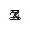 thumbnail image 4 of YOLO Piggy Bank, Modern Popular Phrase Motto of the Internet Generation Inspirational Lettering, Ceramic Coin Bank Money Box for Cash Saving, 3.6" X 3.2", Black and White, by Ambesonne, 4 of 4