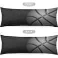 thumbnail image 5 of Basketball Body Pillow Cover Black and Gray Basketball Long Pillowcase with Zipper Decorative Rectangle Cushion Covers Sports Theme Soft Large Bedding Pillow Cases for Couch,Sofa,Bedroom20 x54, 5 of 5
