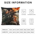 thumbnail image 6 of Acheng Skeleton Soldier fire Flames Black Throw Pillow Covers Square Pillow Case Home Decorative Pillowcase for Sofa Couch Bedroom Living Room Car,Set of 2 White, 6 of 6