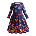 thumbnail image 2 of KYAIGUO 3-10 Years Girls Spring Floral Dresses for Kids Toddler Fall Long Sleeve Holiday Maxi Dress Baby Casual Loose Onesies Skirt, 2 of 10