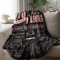 thumbnail image 5 of 70th Birthday Gifts for Women, Birthday Gifts for 70 Year Old Woman, 70th Birthday Gifts Ideas, Happy 70th Birthday Gifts for Women, 70th Birthday Decorations, 1955 Bday Present Throw Blanket 60"X50", 5 of 6