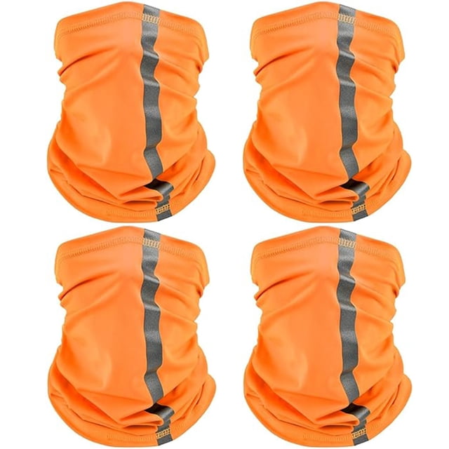 Bufanda SATINIOR, máscara facial, color naranja reflectante