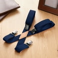 thumbnail image 5 of Buyless Fashion 2 pack Suspenders for Men - 48" Adjustable Straps 1 1/4" - X Back With Black Clips - 5142-2-Navy, 5 of 7