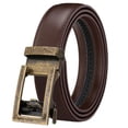 thumbnail image 3 of Cinturón de cuero para hombre con hebilla hueca de 3,1 cm, cinturón con hebilla automática, sencillo, de dos capas, de piel de vaca, de comercio exterior, 3 of 6