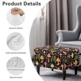 thumbnail image 6 of Xixirimido Colored Mushroom Grass Pattern Stretch Ottoman Cover Rectangle Footstool Slipcover Folding Storage Stool Protector Nonslip Footrest Ottoman Cover with Elastic Bottom,Small, 6 of 7
