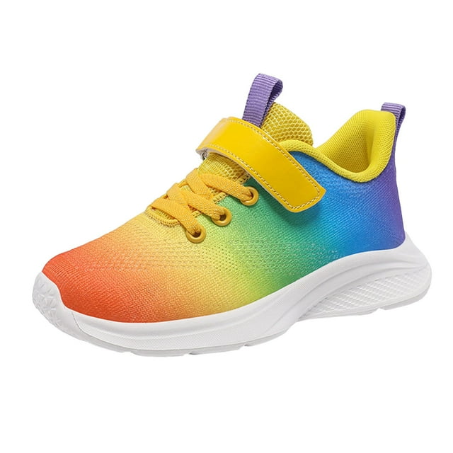 DXOUPM Chaussures de Course pour Filles Tout-Petits Grands Enfants Espadrilles Légères Tennis de Plein Air Randonnée Chaussure