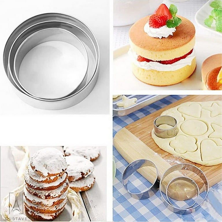Stainless Steel Pastry Cookie Biscuit Cutter Cake Muffin Decor
