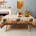 thumbnail image 5 of Rectangle Thanksgiving Tablecloth 60×102 Inch, Fall Tablecloths Thanksgiving Pumpkin Turkey Washable Table Cover, Autumn Decoration Table Cloths Decor Dfor Party Picnic Dinner, 5 of 6
