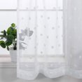 thumbnail image 3 of CUH 1pc Slot Top Sheer Short Window Door Curtain Tulle Half Window Drape Voile Cafe Tier Kitchen Valance Bathroom Scarf White W:35"x L:24", 3 of 6