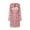 #348-Pink, variant on AUNVITO Women's Heavyweight Mid-Length Winter Coat Solid Color Hooded with Fur Trim Front Zipper Pockets Casual Outerwear