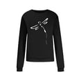 thumbnail image 6 of YABCSAZ Women's Oversized Pullover Long Sleeves Graphic Fleece Sweatshirts Casual Loose fit Winter Warm Basic Pullover Crewneck Sweatshirt Tops without Pockets, 6 of 8