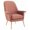 Dusty Rose / Gold, variant on Safavieh AIMEE VELVET ARM CHAIR, SFV4701B