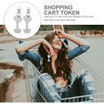 thumbnail image 3 of 3pcs Shopping Cart Tokens Key Ring Coin Holder Keychain Cart Coin Keychain, 3 of 8