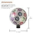 thumbnail image 3 of Alpine Corporation 10" Glass Mosaic Floral Gazing Globe, Multicolor, 3 of 12