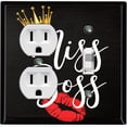 thumbnail image 1 of Metal Light Switch Plate Cover Queen Crown Kiss Miss Boss SGN003, 1 of 1