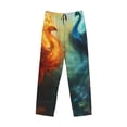 thumbnail image 6 of Uemuo Red And Blue Fire Peacock Pattern Men's Wide Leg Palazzo Lounge Pants with Pockets Light Weight Loose Comfy Casual Pajama Pants-X-Large, 6 of 9